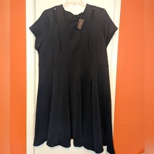 Plus Size Black stretchy skater dress. NWT